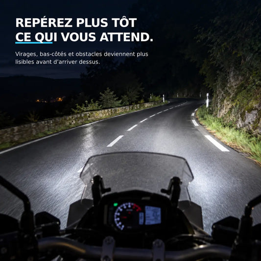 Feux additionnels LED moto G2S homologués E9, Kit complet