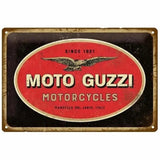 Plaque décorative métallique Moto Guzzi - LE PRATIQUE DU MOTARD