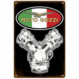 Plaque décorative métallique Moto Guzzi - LE PRATIQUE DU MOTARD