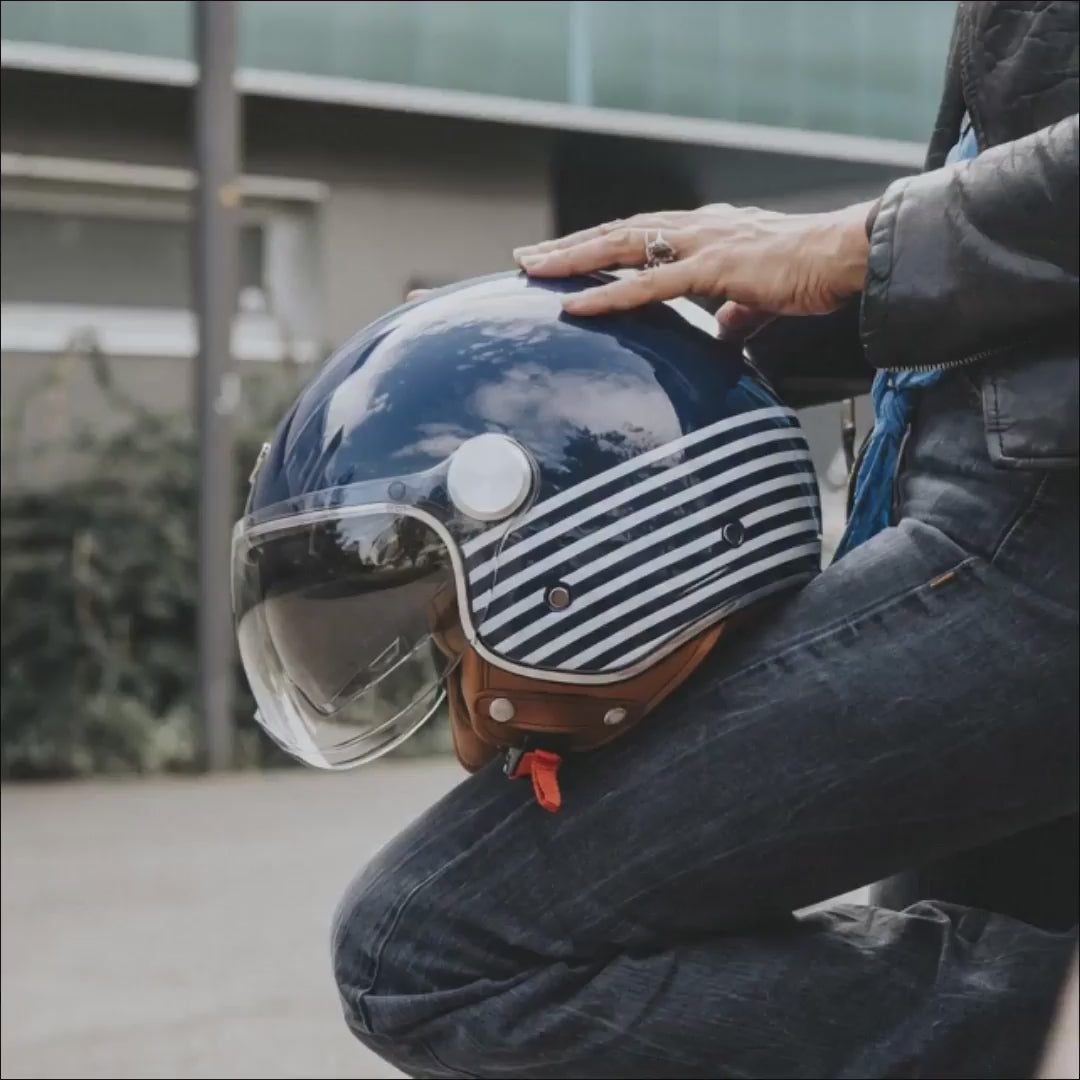 Casque Jet Smart II Marina Bleu/Blanc — EXKLUSIV