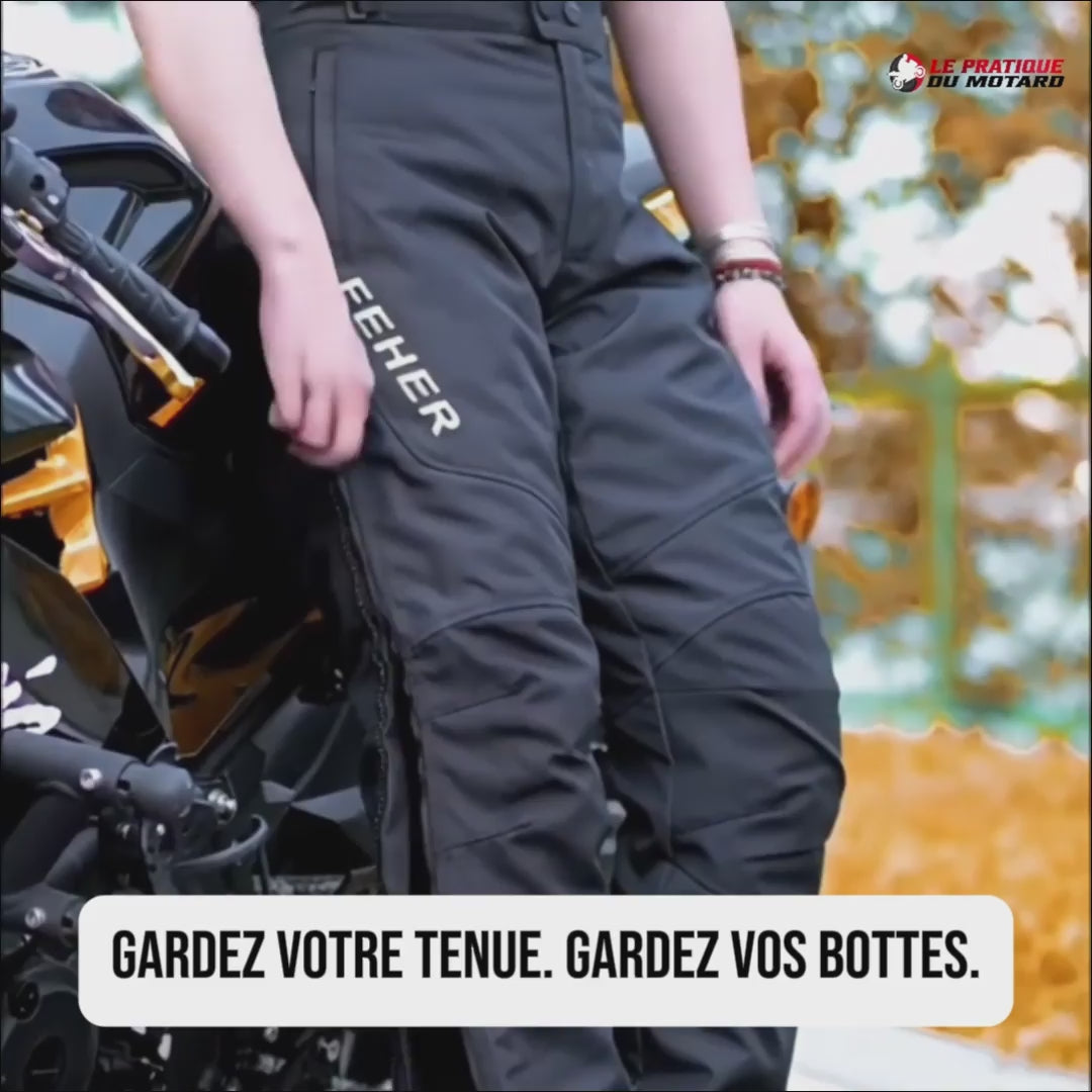Surpantalon moto hiver femme — chaud et coupe-vent | BORÉALE™