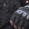 Gants Moto Mitaine Cuir | Coque Carbone 3D & Grip Pro