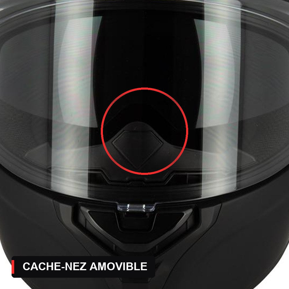Casque intégral S443 Aero noir mat : cache-nez amovible sous l'écran