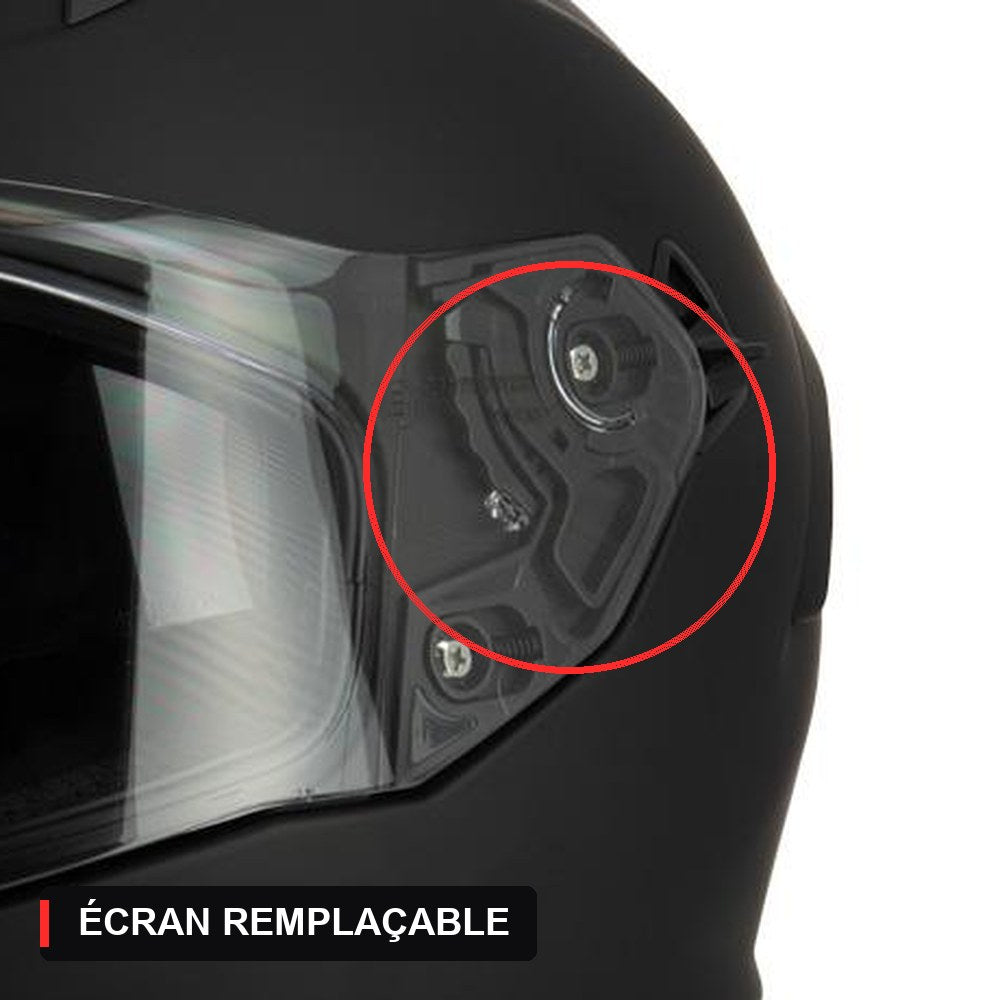 Casque intégral S443 Aero noir mat : platine de fixation de l'écran principal
