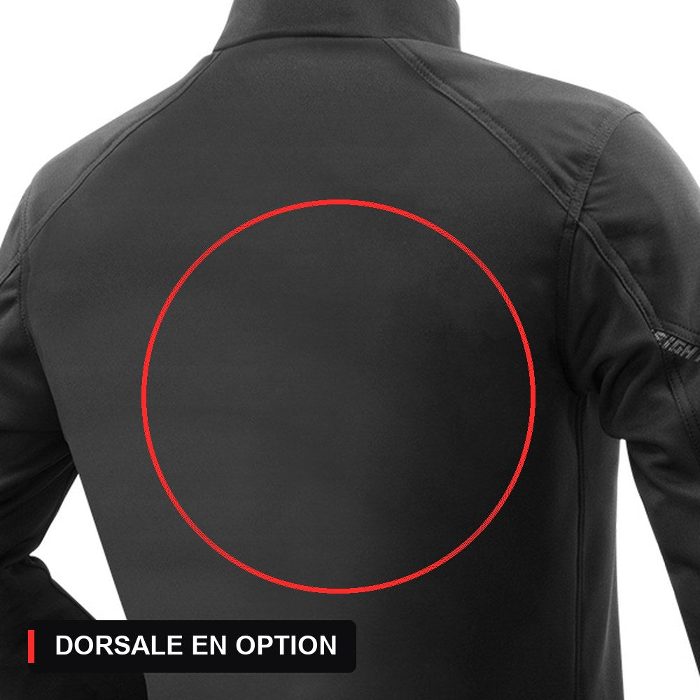 Blouson SQUADRON noir : poche pour dorsale en option