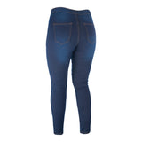 Pantalon Moto Femme Taille Haute Kevlar et Genouillères CE2 | JEGGINGS Indigo SKADI™