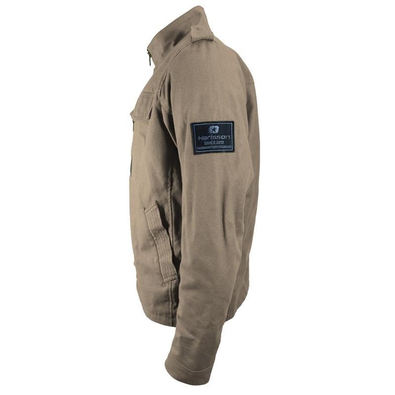 Sur - chemise Moto Coton Canvas Homme Harisson Sahara Sable CE - LE PRATIQUE DU MOTARD