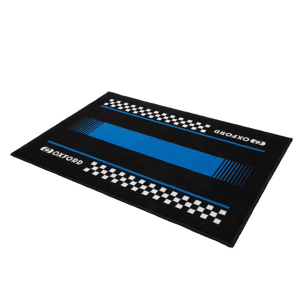 Tapis de sol moto Tapis d'Atelier Moto Oxford Pitlane Suzi Blue 90x60cm — Garage & paddock moto