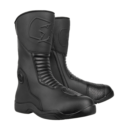 Bottes Moto Femme Imperméables CE, Noir | Tracker 2.0
