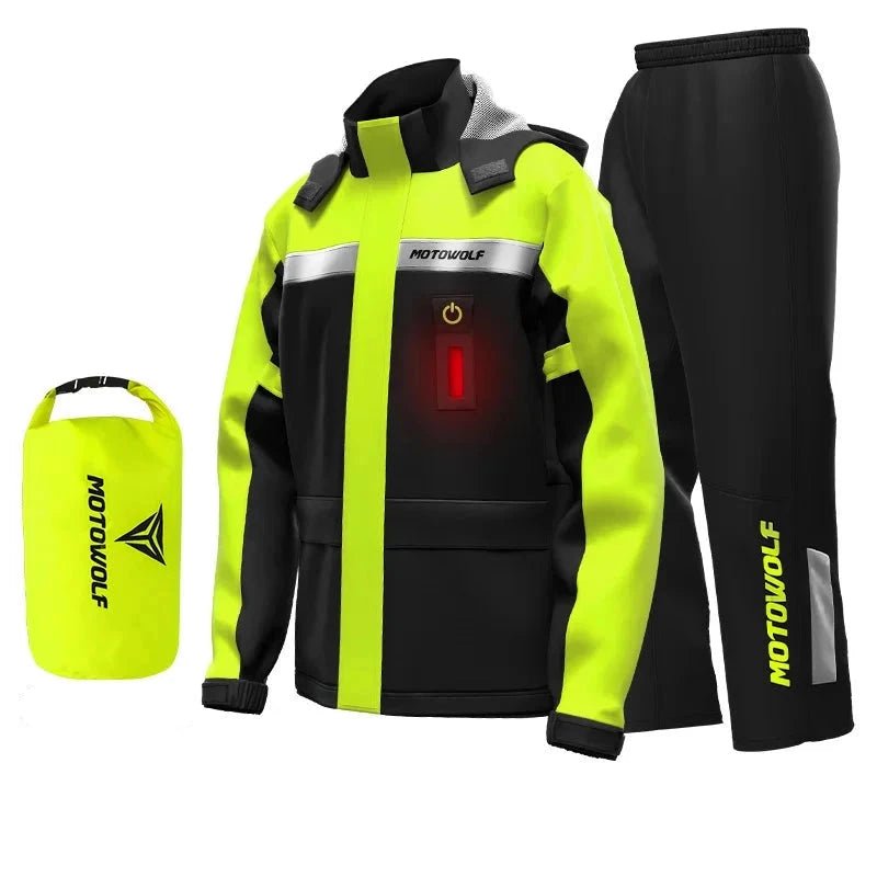 Tenue de pluie moto| GS2 Jaune - LE PRATIQUE DU MOTARD