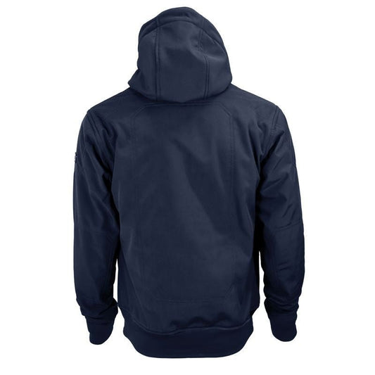 Veste Moto Softshell Homme Harisson Stewart Bleu CE - LE PRATIQUE DU MOTARD