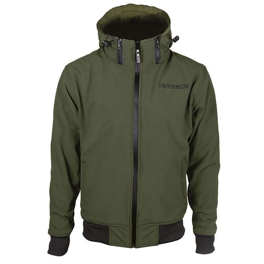 Veste Moto Softshell Homme Harisson Stewart Kaki CE - LE PRATIQUE DU MOTARD