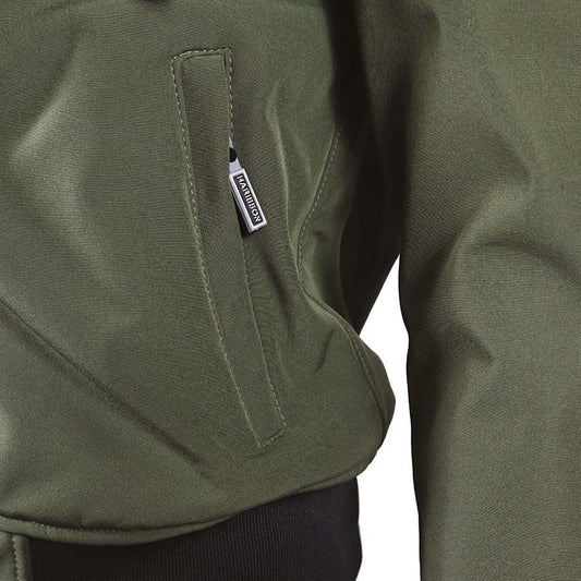 Veste Moto Softshell Homme Harisson Stewart Kaki CE - LE PRATIQUE DU MOTARD