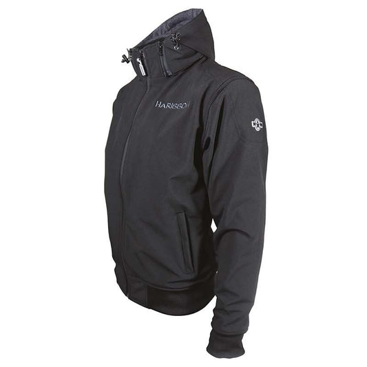 Veste Moto Softshell Homme Harisson Stewart Noir CE - LE PRATIQUE DU MOTARD