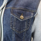 Veste Moto Coton Chiné Homme Harisson West Side II Bleu/gris CE - LE PRATIQUE DU MOTARD