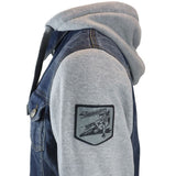 Veste Moto Coton Chiné Homme Harisson West Side II Bleu/gris CE - LE PRATIQUE DU MOTARD