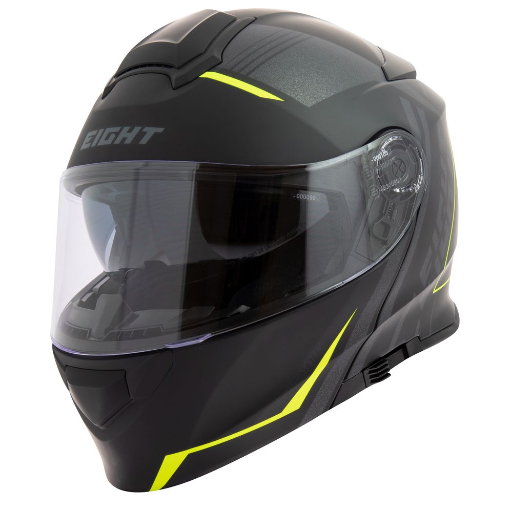 Casque moto Scooter Modulable - Noir et Jaune - LE PRATIQUE DU MOTARD