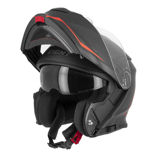 Casque moto modulable noir et rouge-S550 - LE PRATIQUE DU MOTARD