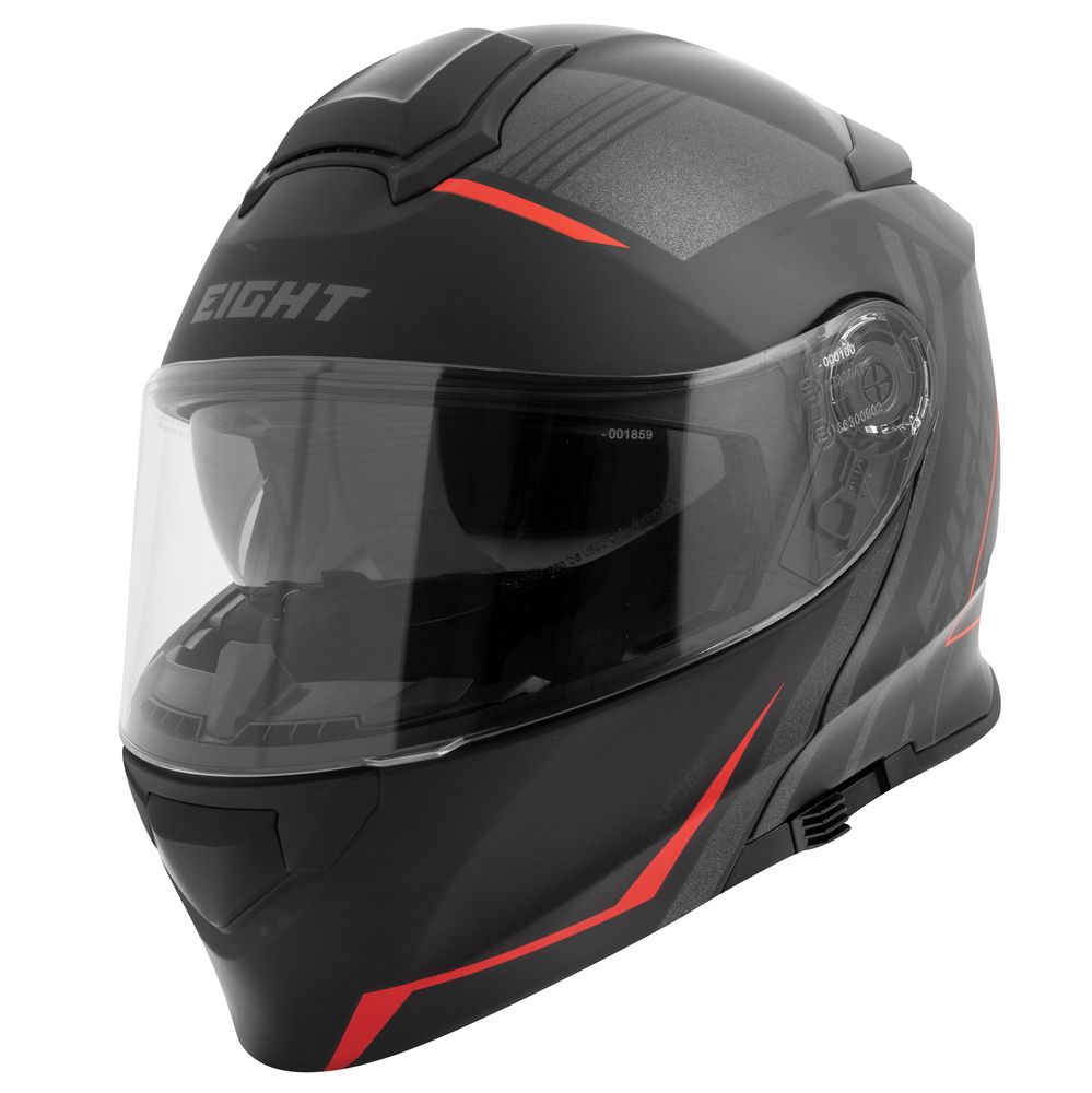 Casque moto modulable noir et rouge-S550 - LE PRATIQUE DU MOTARD