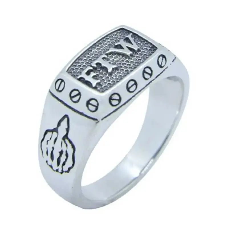 Bague motard FTW (Argent) - LE PRATIQUE DU MOTARD