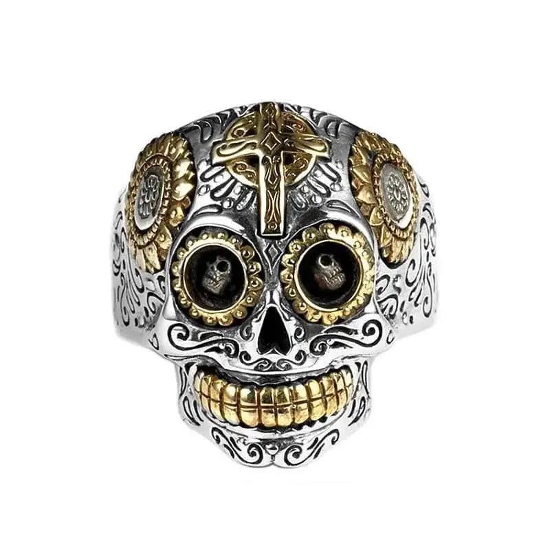Bague vintage tête de mort fantaisie taille 54 - Montres & Bijoux Bague vintage tête de mort fantaisie taille 54 - Montres & Bijoux