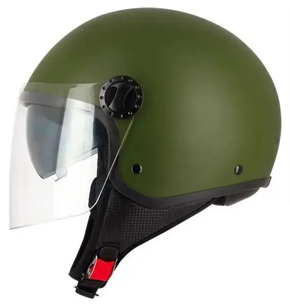 Casque moto Jet FURY- Vert armé Mat - LE PRATIQUE DU MOTARD