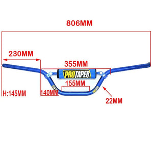 Poignées De Guidon Moto En Caoutchouc Gel – Diamètre 22.2 Mm, Gauche 2.2 Cm / Droite 2.4 Cm – Pour Dirt Bike, Pit Bike, Motocross
