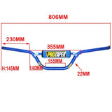 Guidon pro taper motocross / Dirt Pit Bike - 22mm - LE PRATIQUE DU MOTARD
