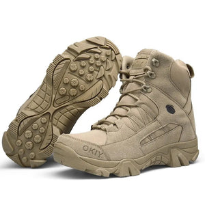 Chaussures De Randonnée Basses Style Militaire - Semelle Adhérente - Léger Et Confortable - Pour Marche Sportive