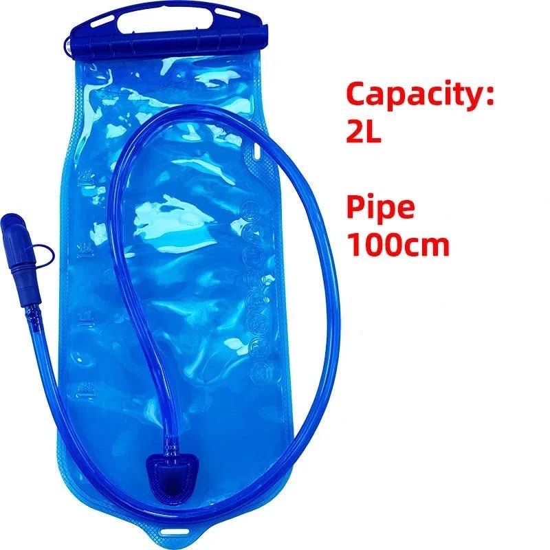 Poche à eau 2L bleue avec tuyau 100 cm du sac à dos moto hydratation