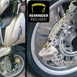 Antivol moto Bloque Disque Ø6 mm - Titanium + housse - Le Pratique du Motard