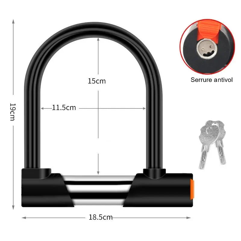 Antivol moto "U" haut de gamme - Darky - Le Pratique du Motard