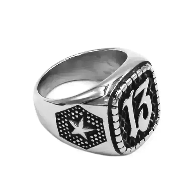 Bague en acier - Lucky 13 - Le Pratique du Motard