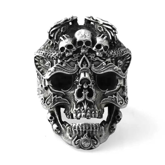 Bague en acier - Tête de mort - Le Pratique du Motard