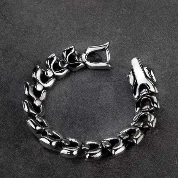 BRACELET BIKER "ÉCAILLES DE DRAGON " - Le Pratique du Motard