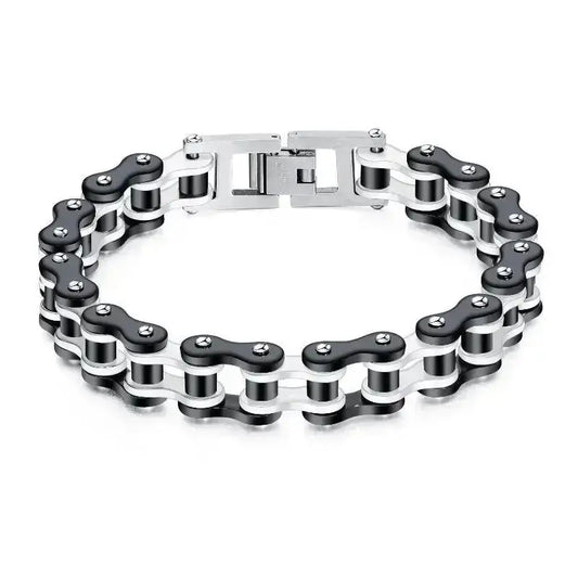 Bracelet en chaîne de moto en acier inoxydable - Le Pratique du Motard