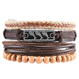 Bracelet en cuir multibrun - Le Pratique du Motard