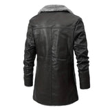 Manteau homme col fourrure- Noir - LE PRATIQUE DU MOTARD