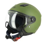 Casque moto Jet S779 LEOV - Vert armé Mat - Le Pratique du Motard