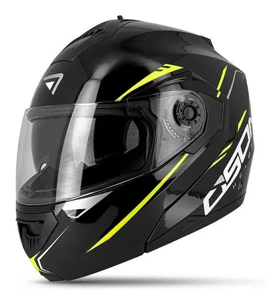 Casque moto modulable - Noir/Jaune S520 Le Pratique du Motard