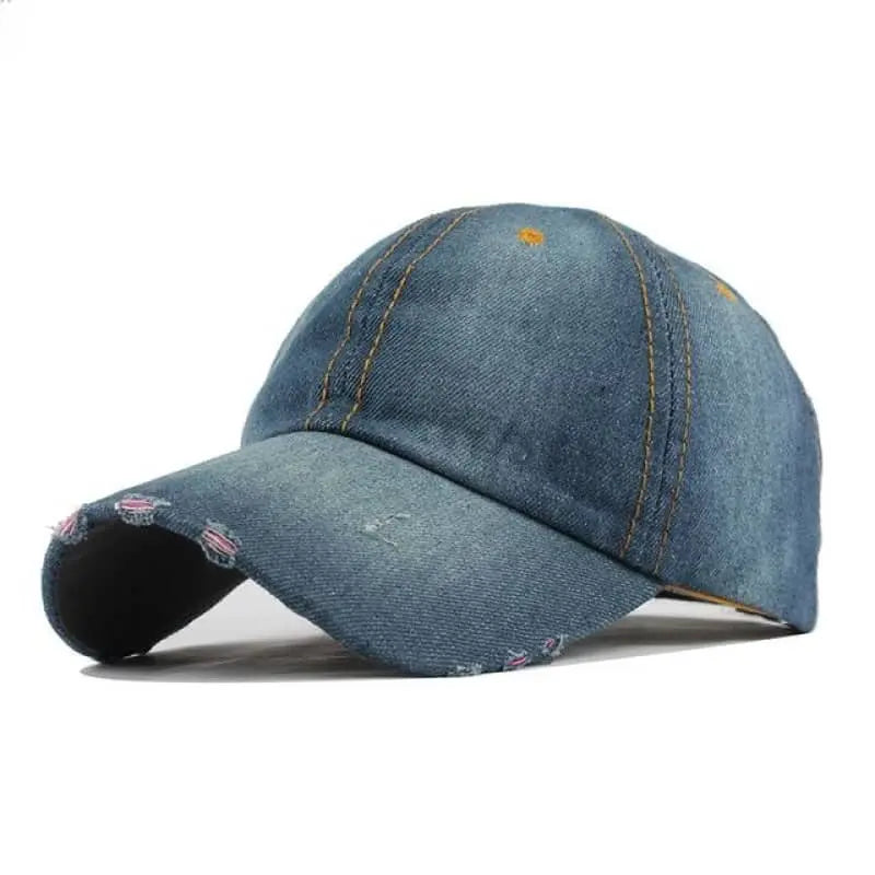 Casquette biker en jean usée Le Pratique du Motard