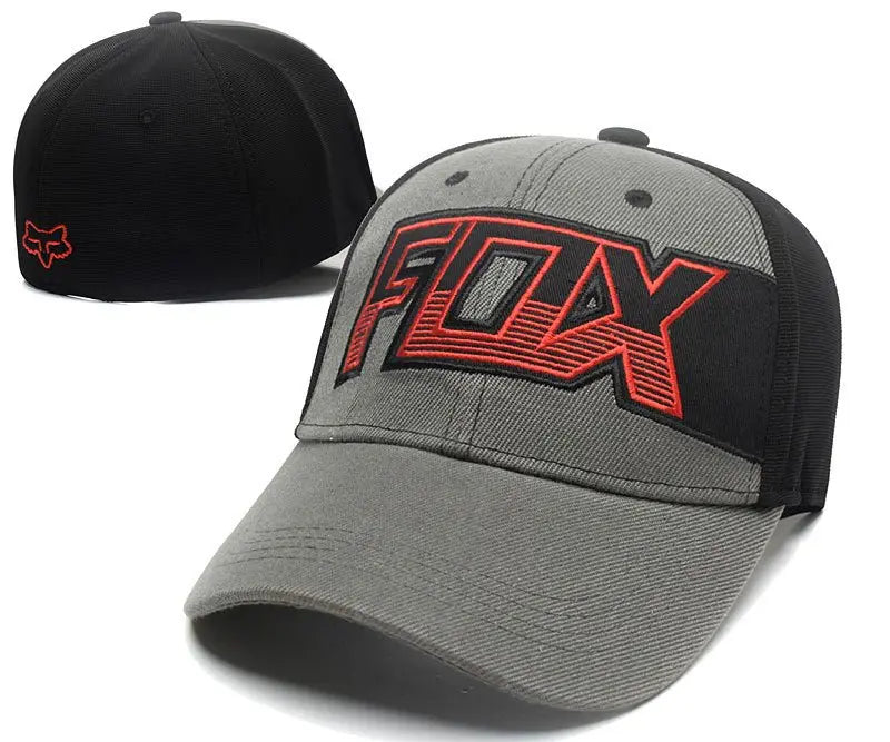 Casquette moto Fox gris/rouge - Le Pratique du Motard