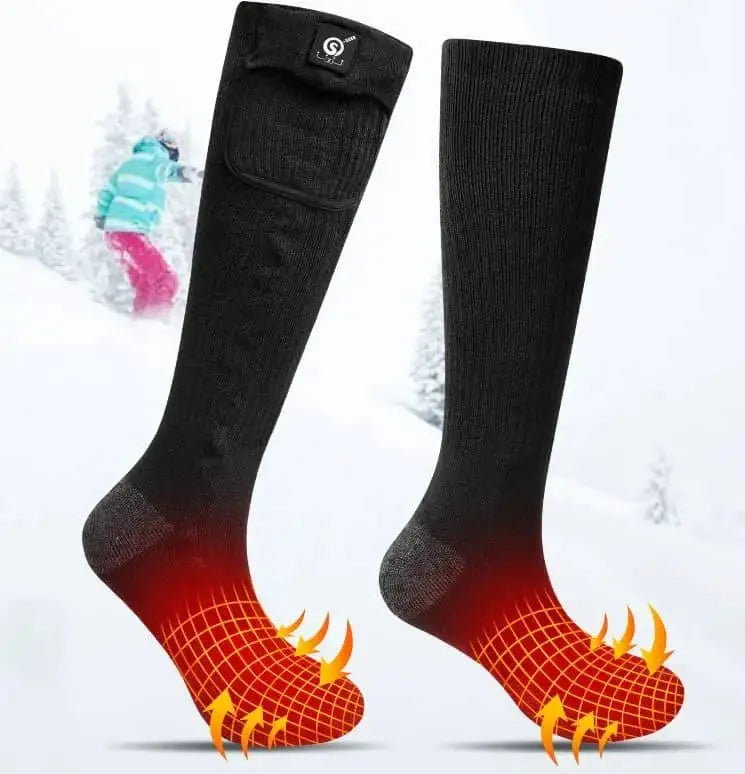 Pack chaussettes chauffantes pour le ski avec batteries bluetooth