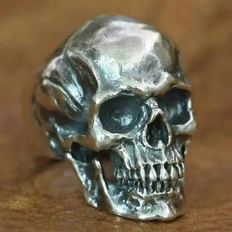 Chevalière motard skull (Argent) - Le Pratique du Motard