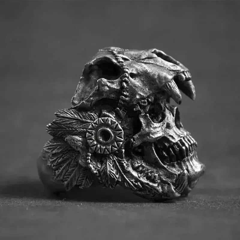 Chevalière motard - Viking Skull - Le Pratique du Motard