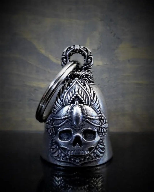 Cloche Bravo Bells " Mandala Crâne " - Le Pratique du Motard
