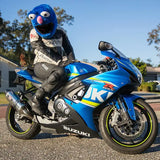 Couvre Casque Moto - Peluche bleu - Le Pratique du Motard