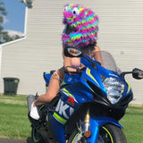 Couvre Casque Moto - Peluche Multicolor - Le Pratique du Motard