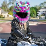 Couvre Casque Moto - Peluche Multicolor - Le Pratique du Motard