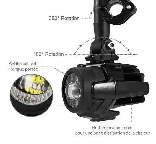 Faisceau d'alimentation pour phares additionnels LED de moto